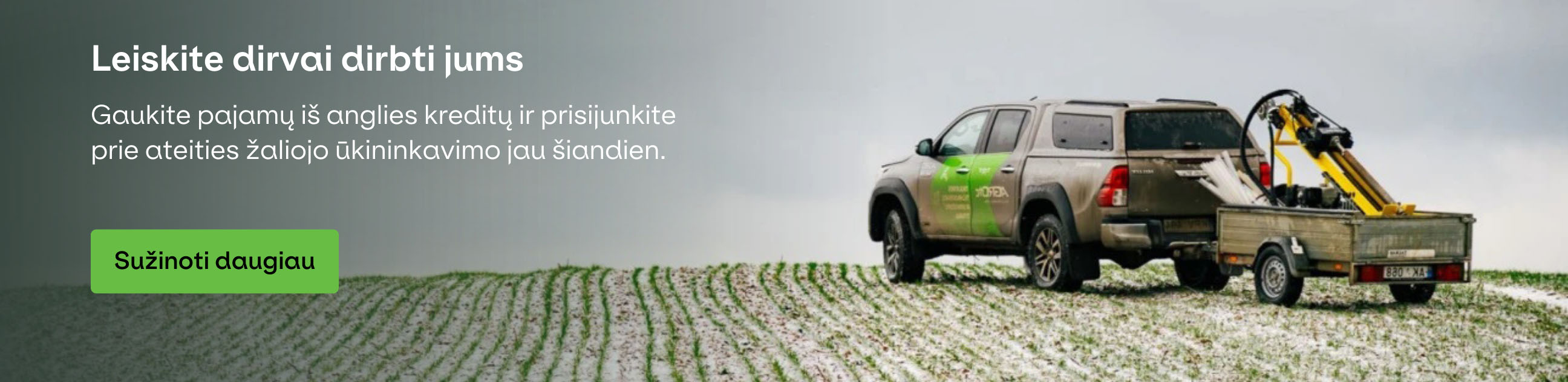 Leiskite dirvai dirbti jums: uždirbkite iš anglies kreditų