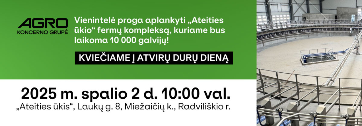 Vienintelė proga aplankyti „Ateities ūkio“ fermų kompleksą, kuriame bus laikoma 10 000 galvijų!