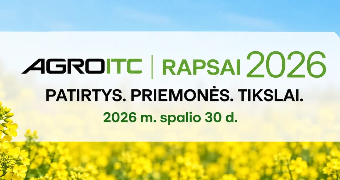 Renginys „Patirtys. Priemonės. Tikslai. Rapsai 2026“ – spalio 30 d. Babtuose.
