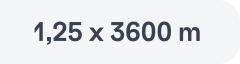 Matmenys 1,25 x 3600