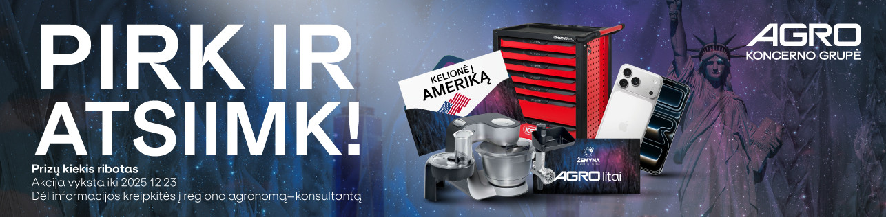 „PIRK IR ATSIIMK“ akcijoje dalyvaujančių produktų sąrašas ir pirkinių lygių paketai su dovanomis – „Agrokoncerno“ žiemos akcija 2025