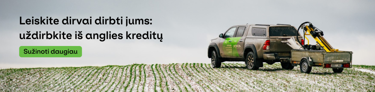 Leiskite dirvai dirbti jums: uždirbkite iš anglies kreditų