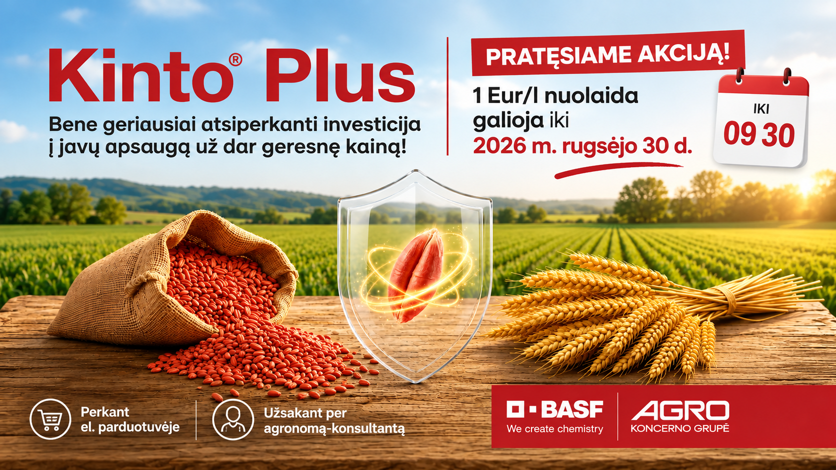 Kinto Plus akcija – 1 Eur/l nuolaida galioja iki 2026 m. rugsėjo 30 d.